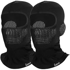 2 Pack Breathable Balaclava Mask Summer Lightweight Motorcycle Helmet Liner for Cycling Skiing Tactical