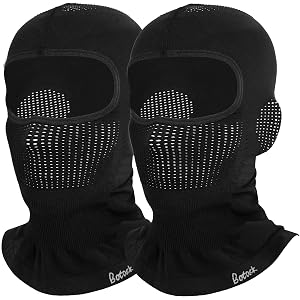 2 Pack Breathable Balaclava Mask Summer Lightweight Motorcycle Helmet Liner for Cycling Skiing Tactical