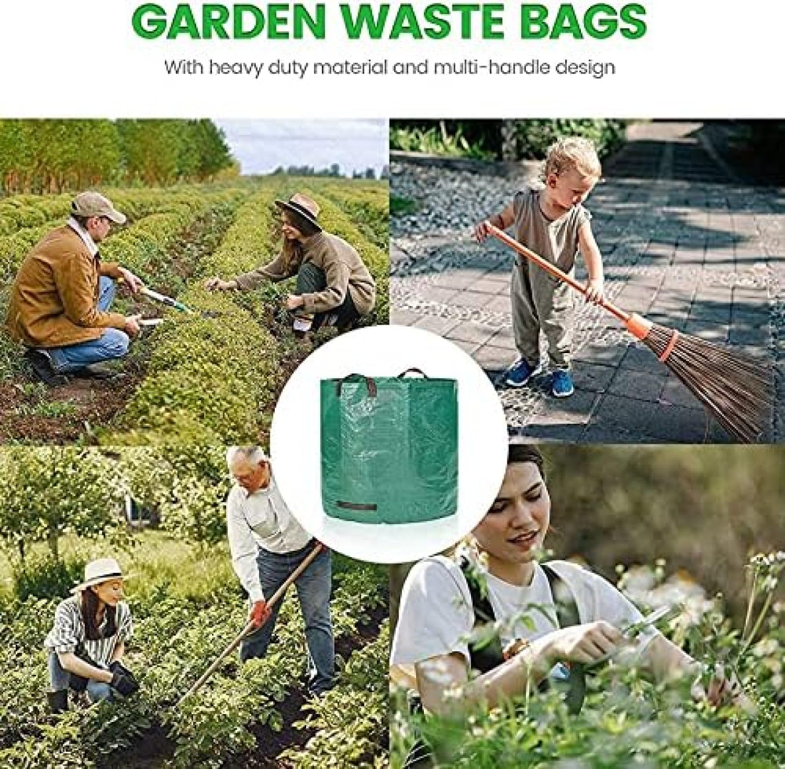 SWANEW Sacchetto da giardino Sacchetti per rifiuti da giardino XXL