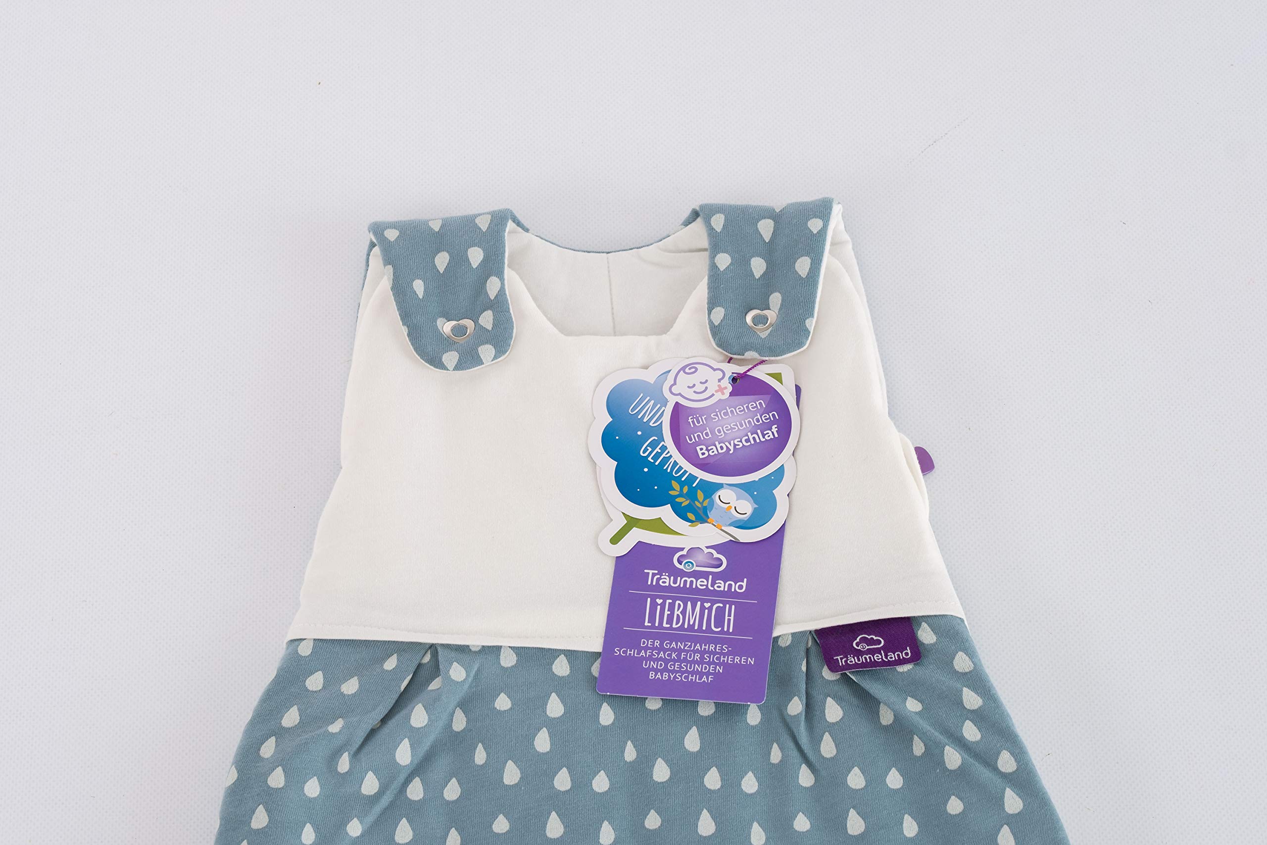 Träumeland s0102753 Saco de dormir Juego liebmich gota azul océano 3 piezas 56/62, multicolor