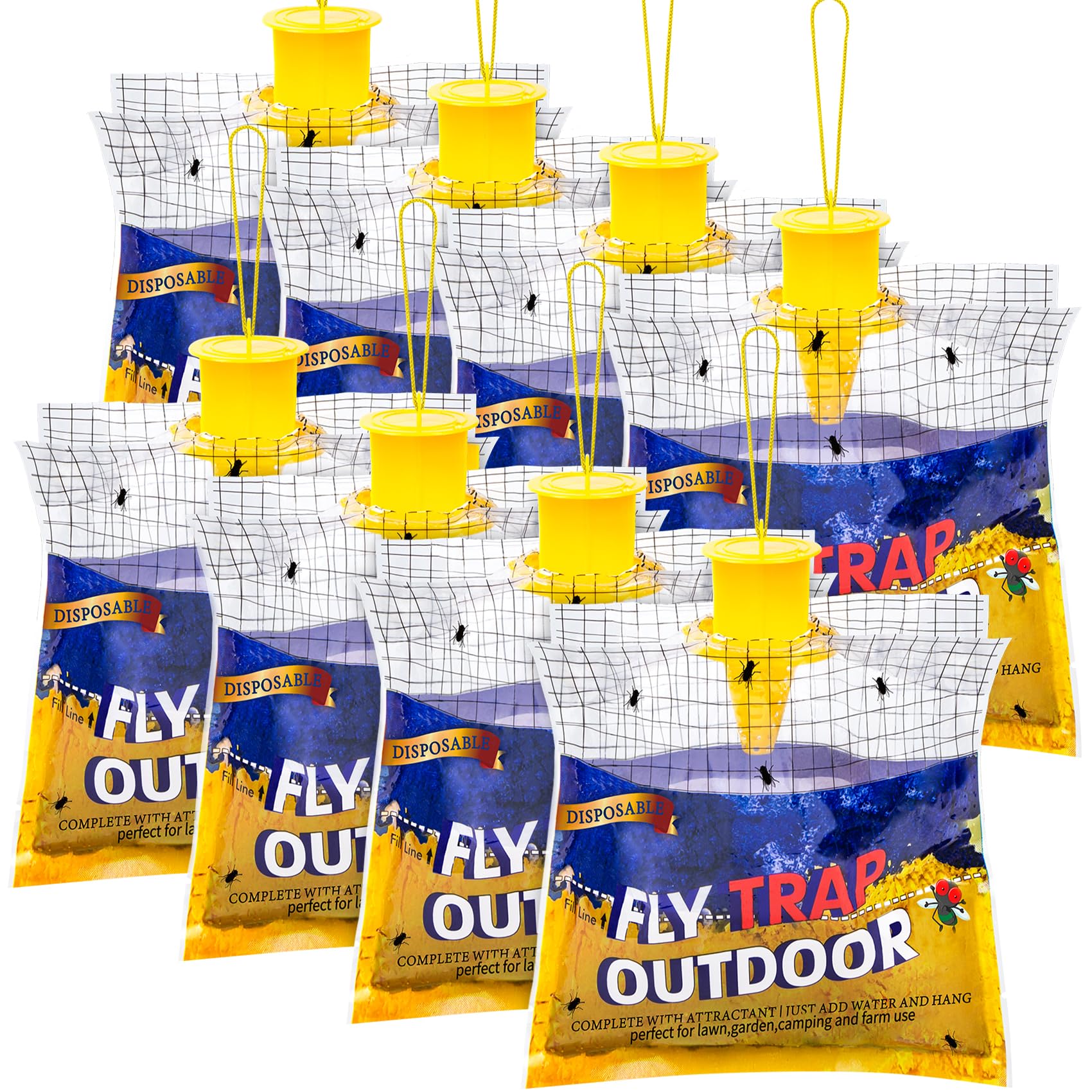 Glovv 8-Pack Disposable Fly Trap Bags