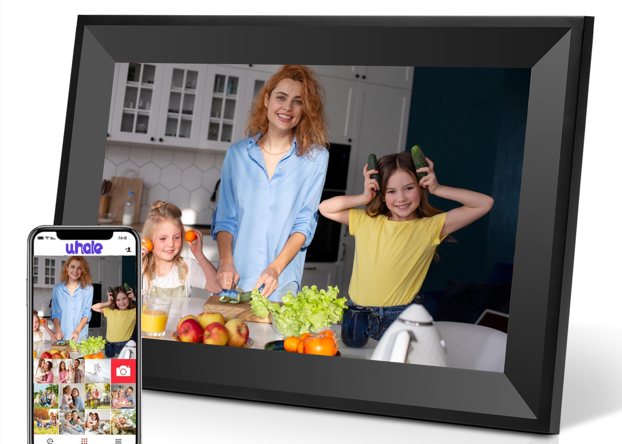 Digital Picture Frame 10.1 Inch HD Touch Screen Digital Photo Frame WiFi Enabled,16GB Storage,Auto-Rotate,Instant Sharing via Smartphone apps& Family Bonding-Gift Appeal
