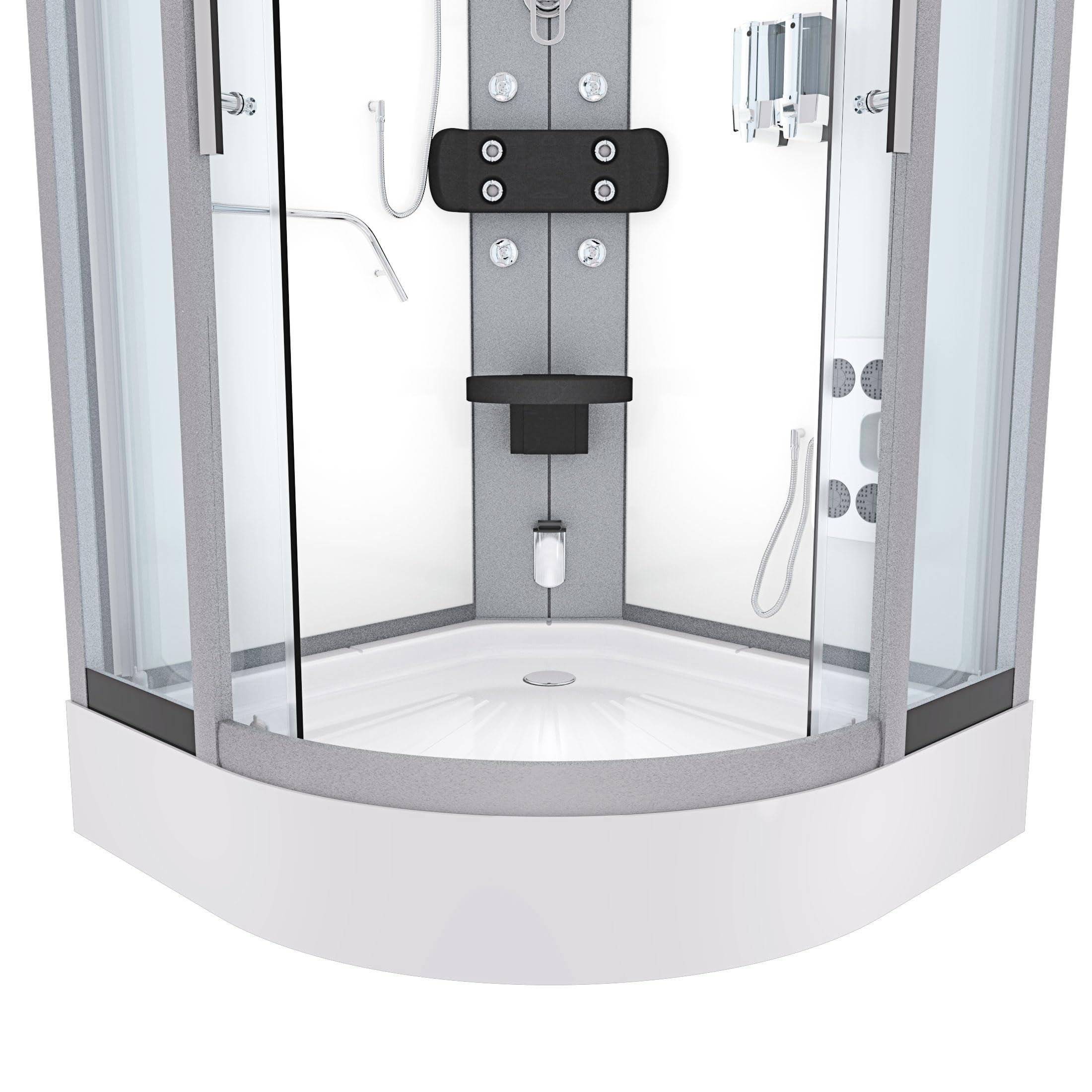 AcquaVapore Dampfdusche Duschkabine Sauna Dusche D58-20T2-EC 100x100 cm mit 2K Scheiben Versiegelung