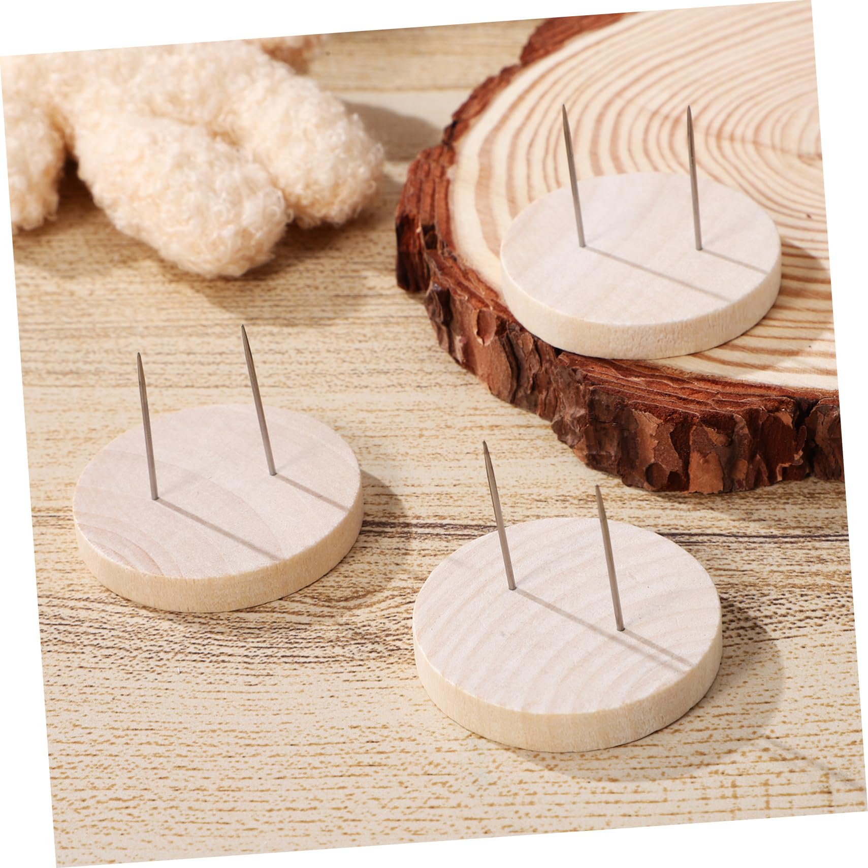 STOBOK 4 Sätze Puppenbasis Puppenständer Displayhalter Wiedergeborene Babypuppen Puppenwagen Puppenkleidung Puppenhauszubehör Puppennadel Miniatur Stehpuppe Hölzern 6 Stück * 4