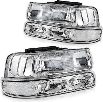 Headlight Assembly Fit for Chevrolet Silverado 1500 1999-2002