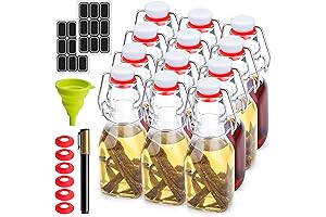 Sampler Pack: Set of 12-4oz Swing Top Glass Liquid Ministry Sample Bottles