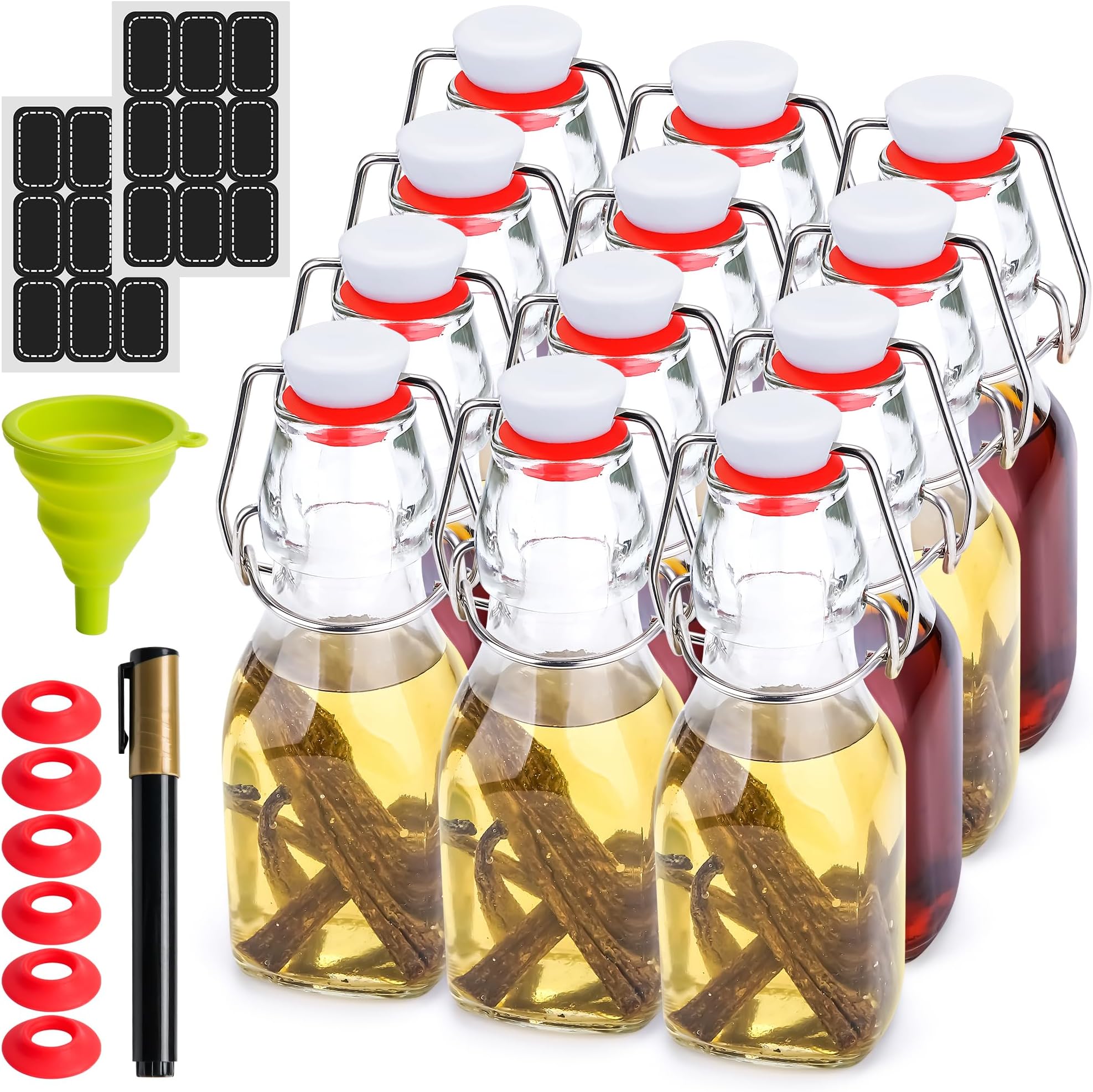 WILLDAN Set of 124oz Swing Top Glass Bottles Flip Top