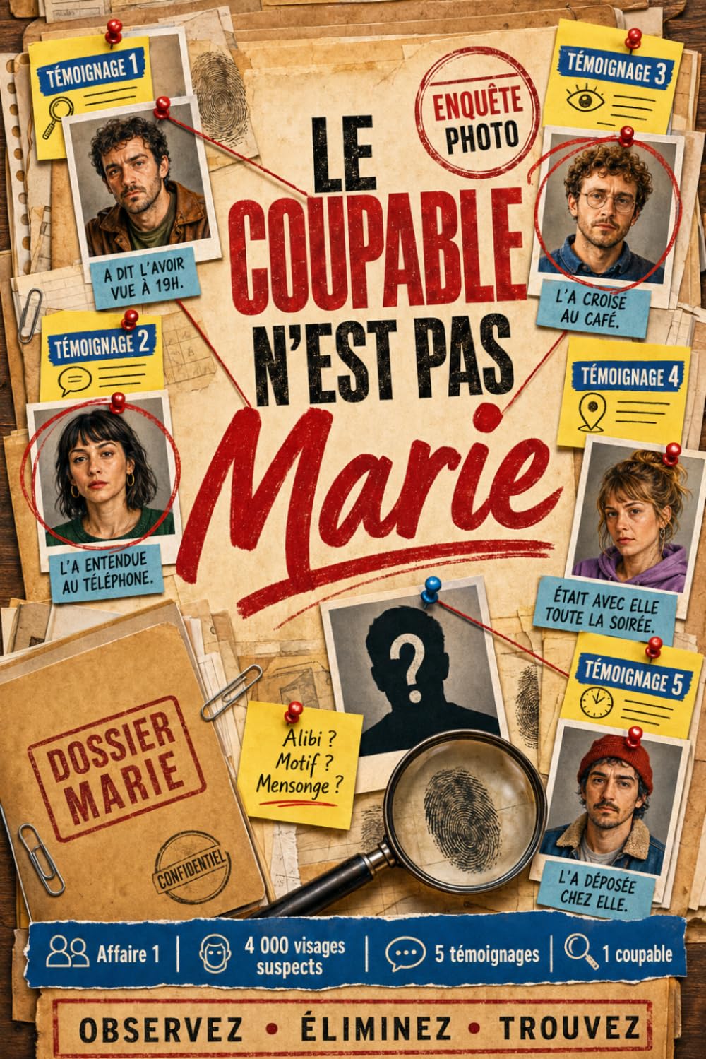 LE COUPABLE N’EST PAS Marie: Affaire 1 | 4 000 visages suspects | 5 témoignages | 1 coupable