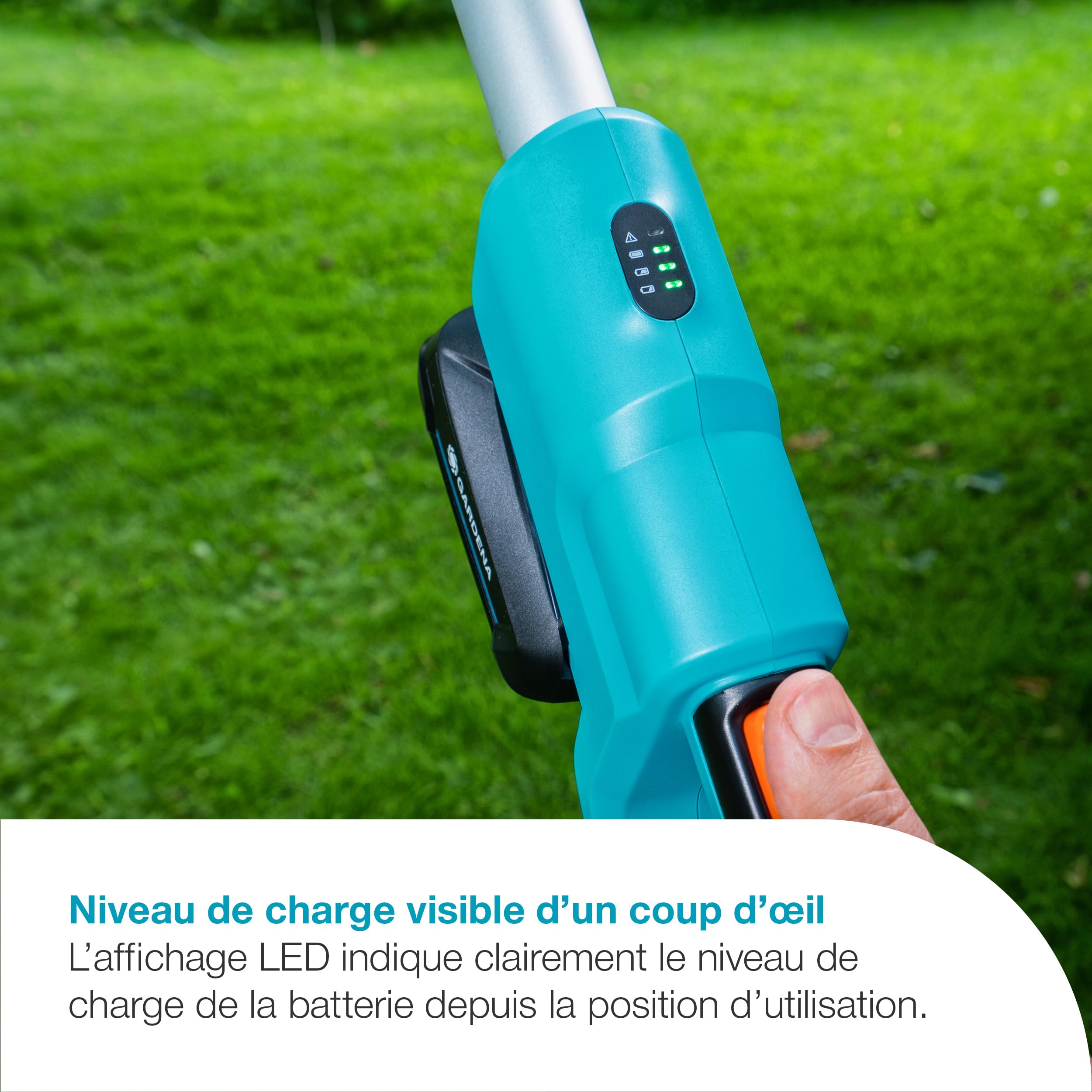 Gardena Elagueuse sur perche sur batterie TCS 20/18V P4A - sans chargeur ni batterie: Télescopique, Portée jusqu’à 4 m, Tête inclinable, Sans fil (14770-55)