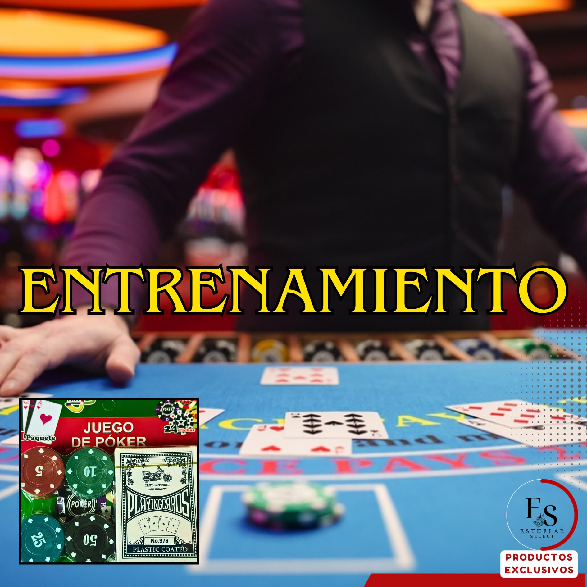 Mini Set de Póker Pack 2 Unidades - 2 Barajas + 48 Fichas Total - Set Introductorio Compacto para Familia, Viaje, Camping, Cumpleaños y Regalo - Aprende a Jugar Póker, Texas Holdem y Blackjack