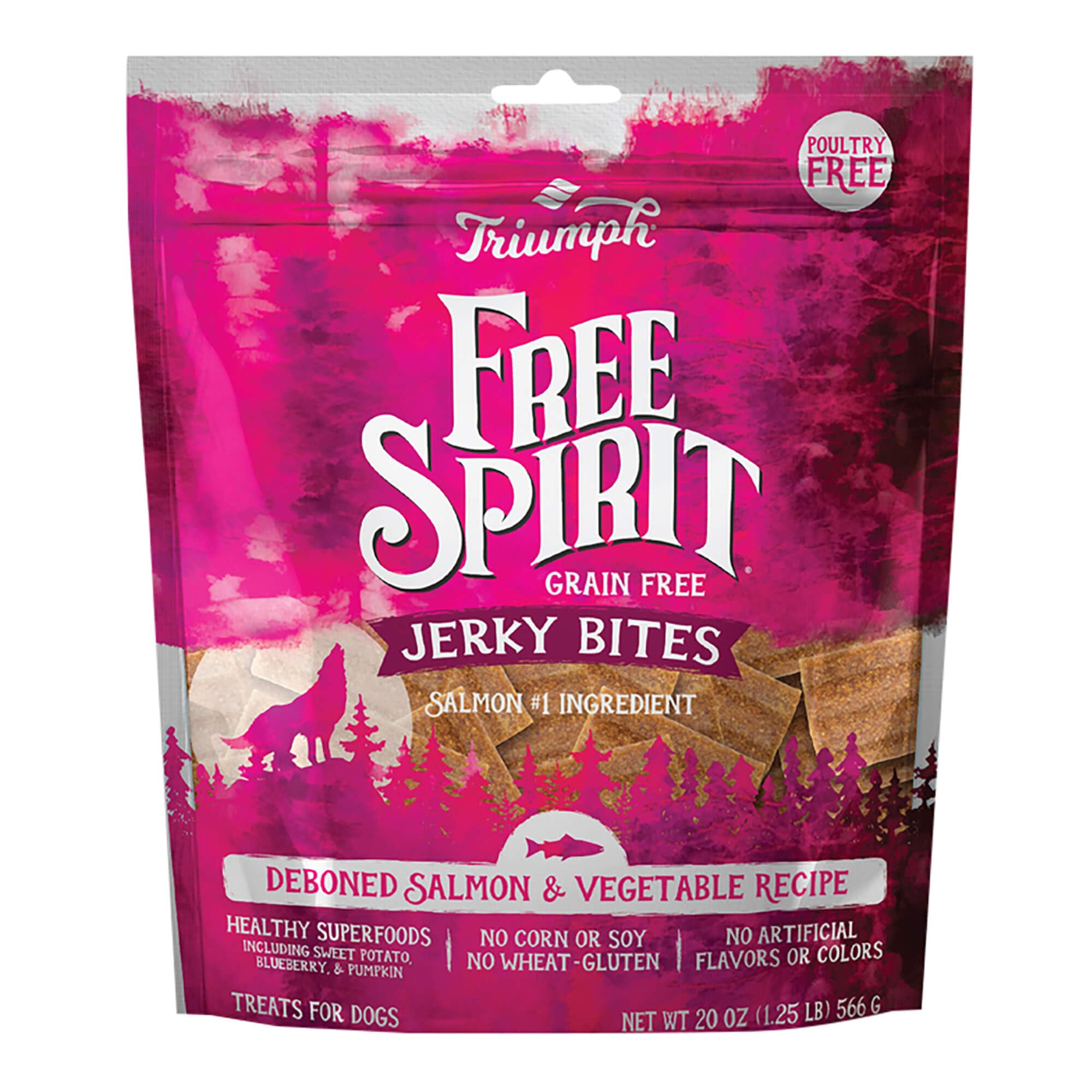 Triumph Grain-Free Jerky Bites, Salmon and Sweet Potato - 20 Ounce
