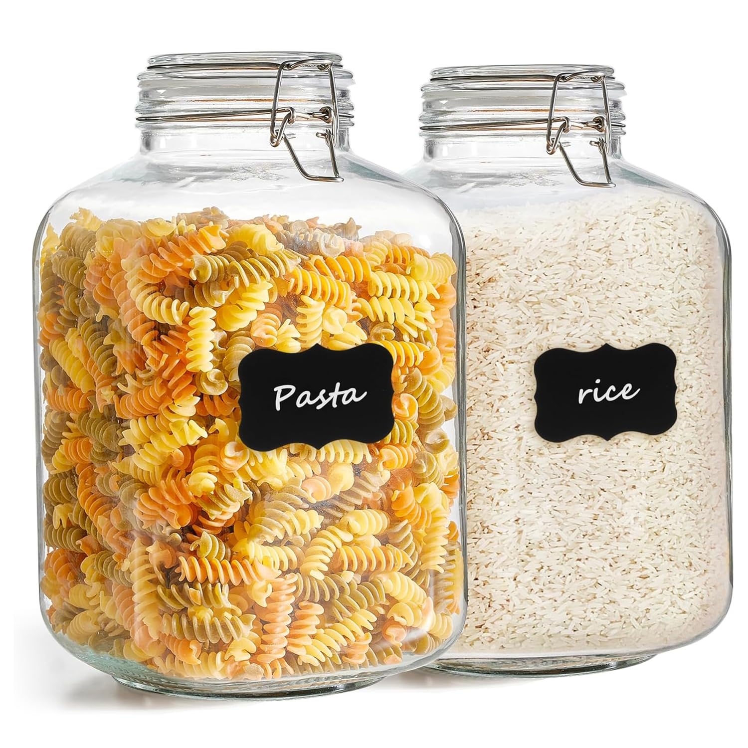ComSaf 5L Square Glass Rice Containers