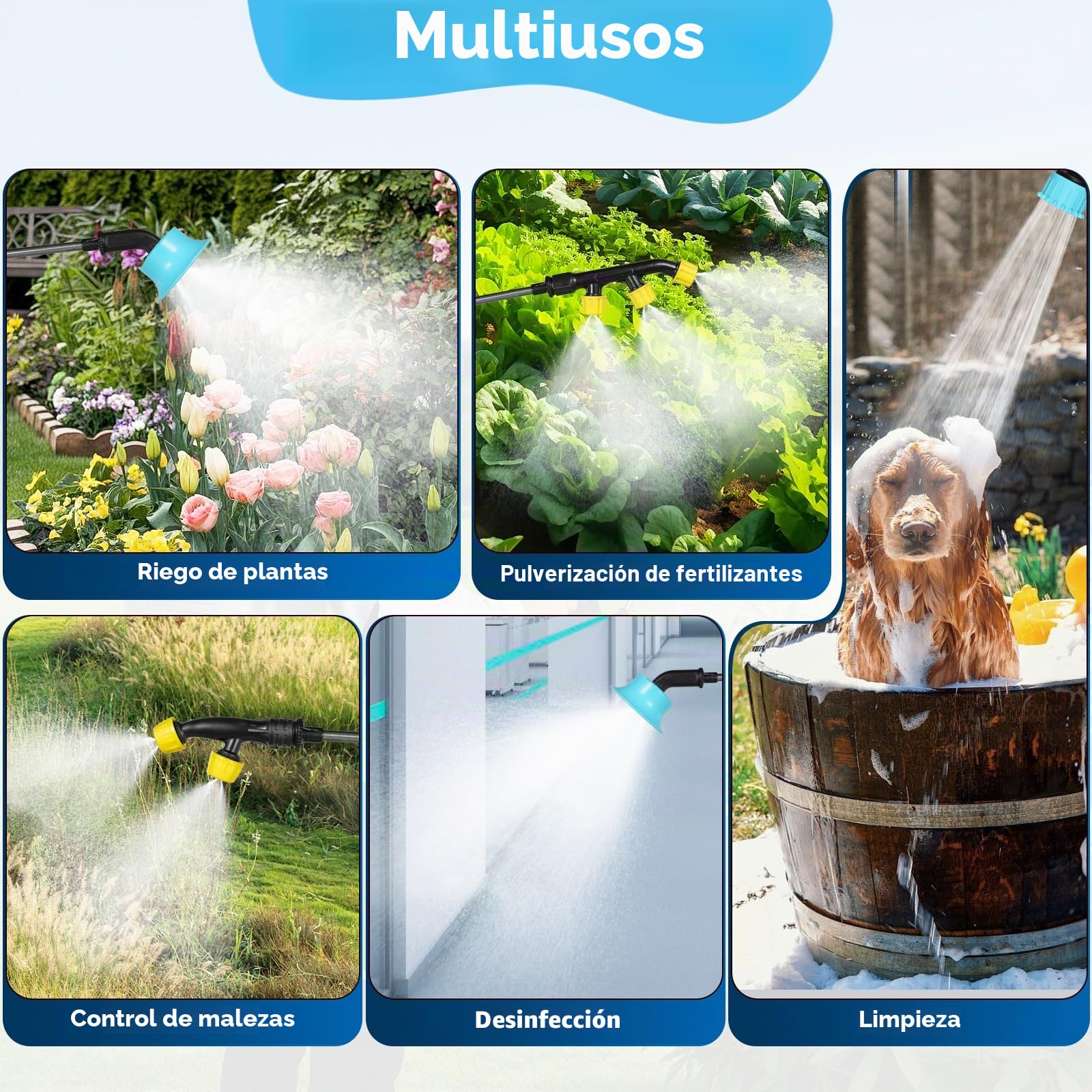 15L Pulverizador Electrico con Carro,Pulverizador Jardín Compatible Baterías Makita 18V,Mochila Pulverizadora,Pulverizadora Bateria con 5 Boquillas,3 Velocidad Ajustable, 3.0Ah Bateria,Telescópica