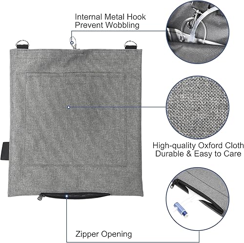 Miniatura 6 de MDSTOP Soporte para bolsa de catéter, soporte para bolsa de drenaje de orina con cubierta de tubo de drenaje y correa de hombro ajustable, fácil