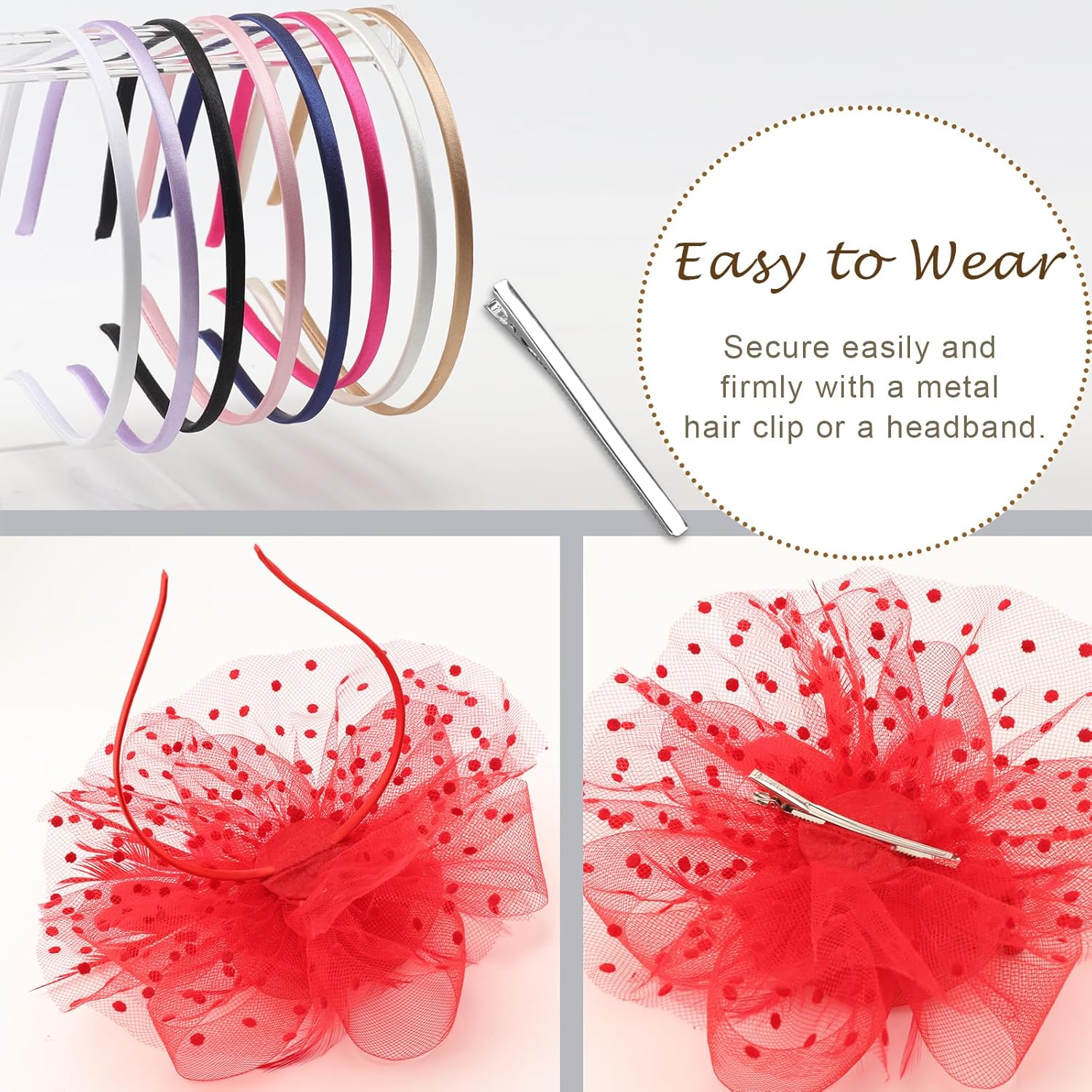 DRESHOW Fascinators Hat Feather Headband Women's Fascinators Tea Party Headwear with Clip Flower Head Band for Girls & Women - Image 6