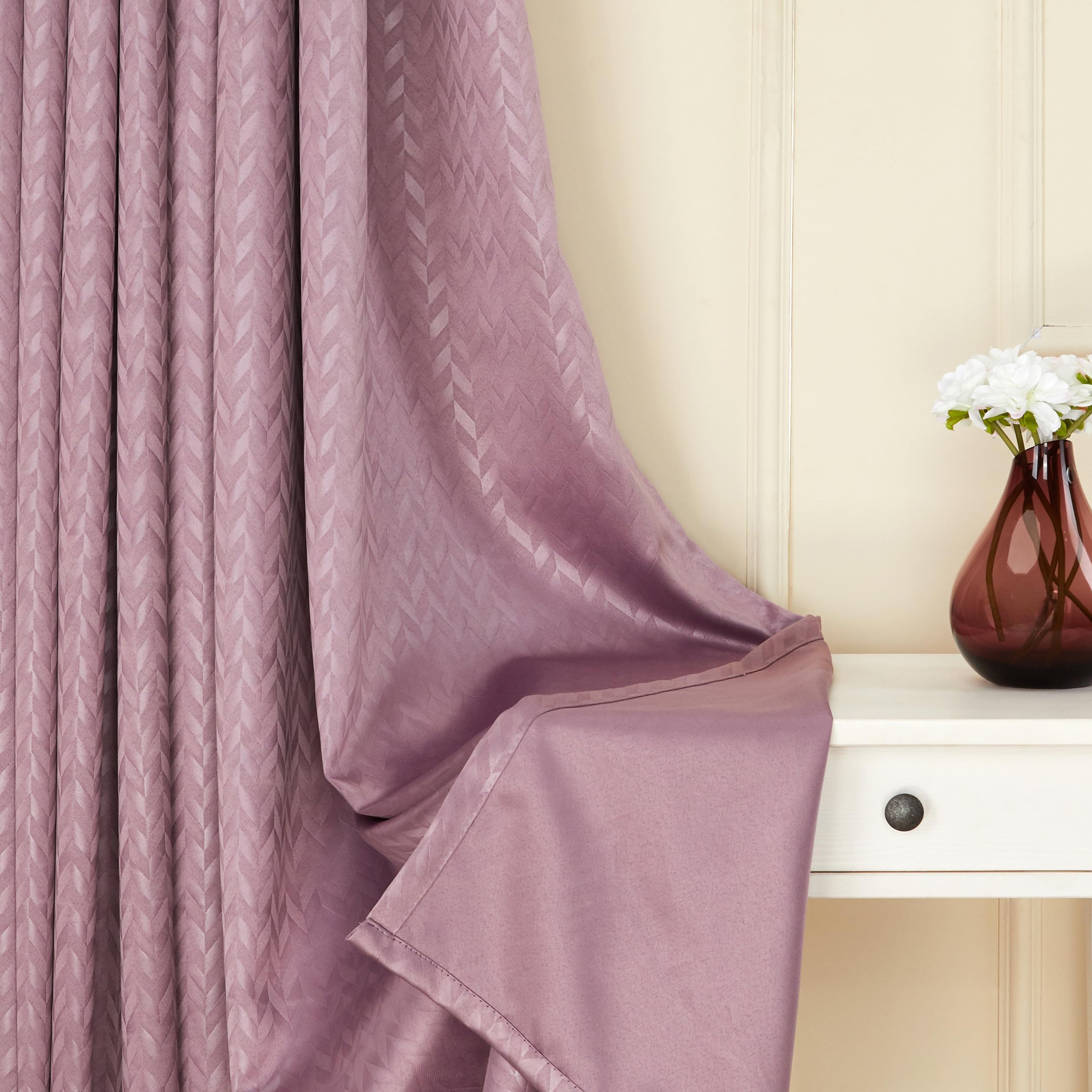 Amazon Basics - Room Darkening Blackout Door Curtains, 100% Room Darkening | 9 Feet |Set of 2| Embossed | Self Deisgn |for Living Room and Bedroom | 115cmx 274cm, Color- Wine discount deal