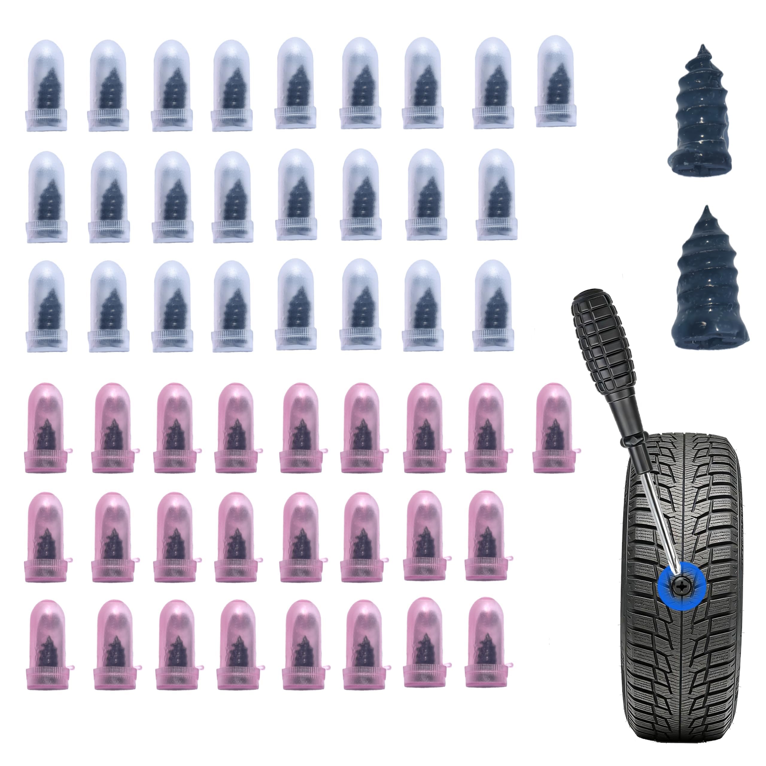 YUANQI 50 Pcs Tyre Repair Screws for Man TGL Euro 6 (Bj. ab 06.2013),Tubeless Tire Puncture Repair Kit, Tire Repair Rubber, General Tire Repair Quick Repair Tool