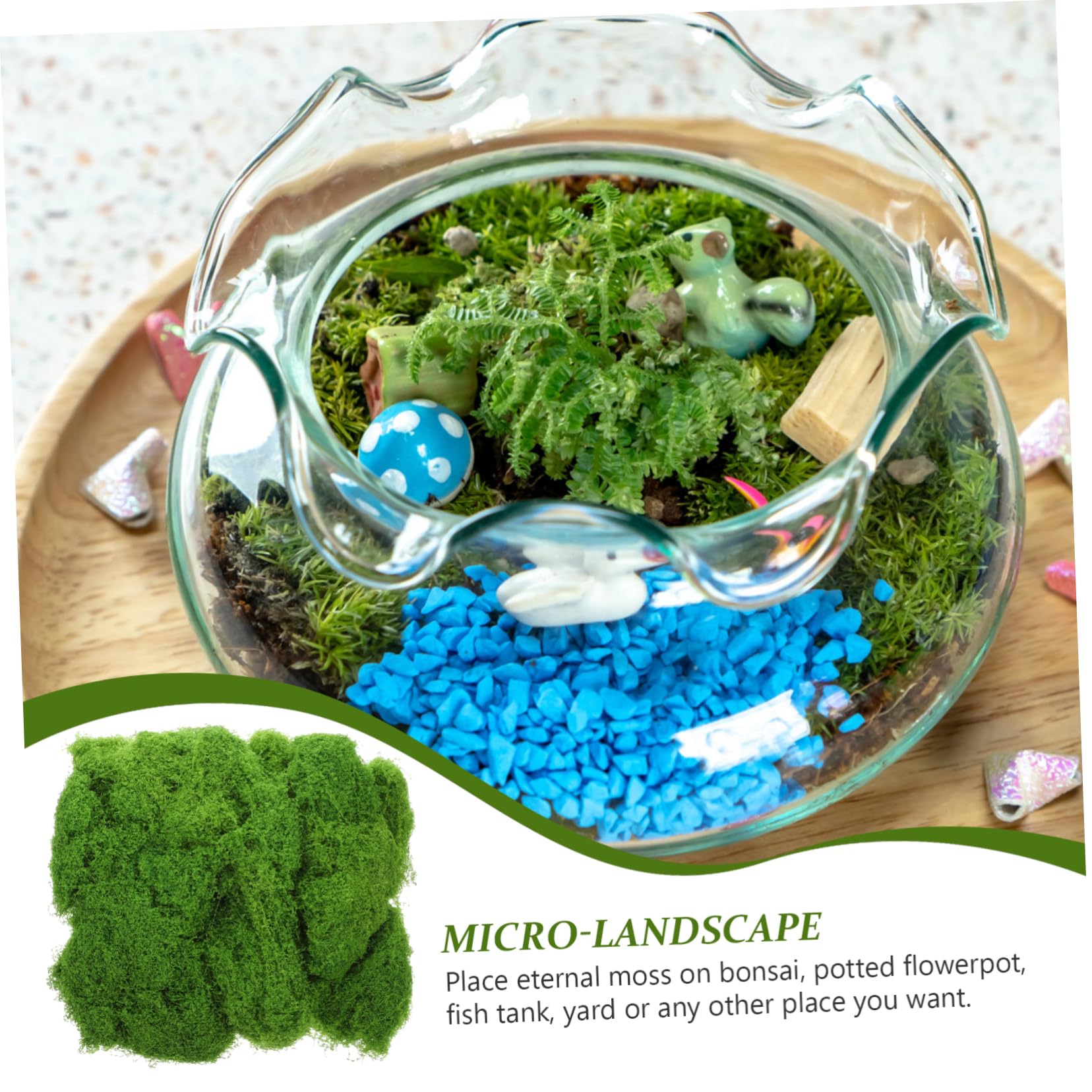 Levemolo Rtificial Moss for Wall Faux Craft Moss Simulated Decor Moss DIY Landscape Moss Home Decor Moss