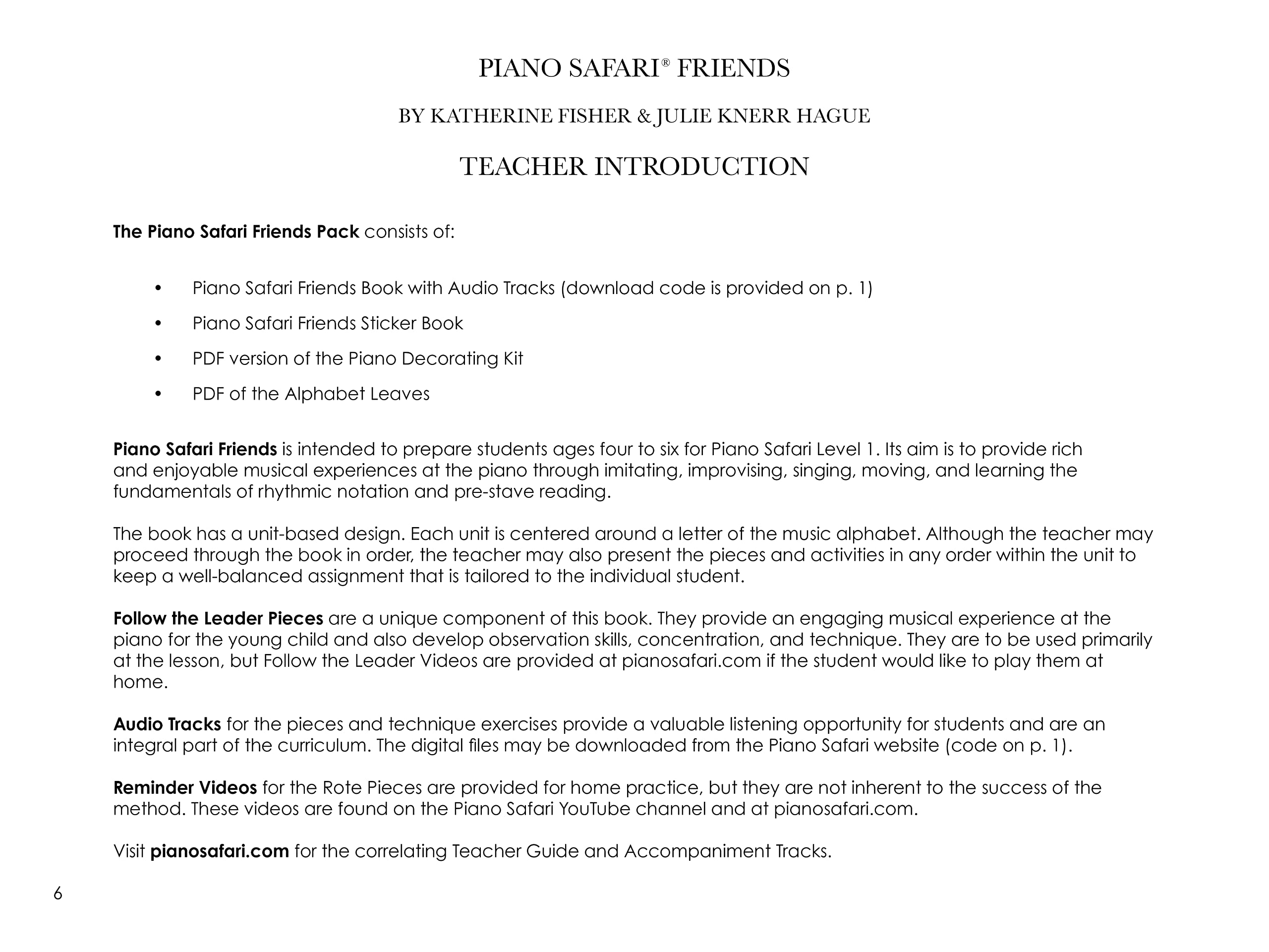 Katherine Fisher,Julie Knerr Hague-Piano Safari Friends Student Pack Piano 2 BOOKS