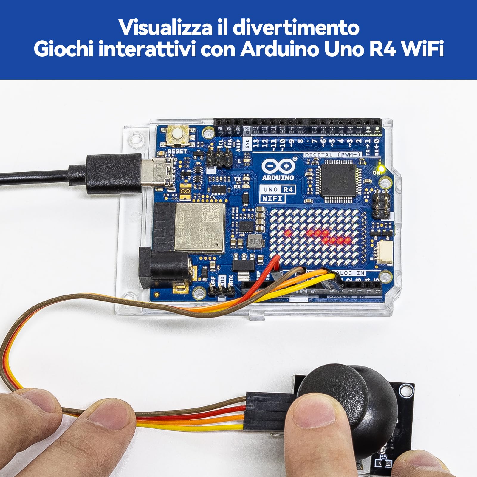 SunFounder Elite Explorer Kit con Originale Arduino Uno R4 WiFi, Conforme alla RoHS, Bluetooth IoT ESP32,IIC LCD1602 OLED,Super Starter Kit,Tutorial Online e Corsi Video per Principianti e Ingegneri