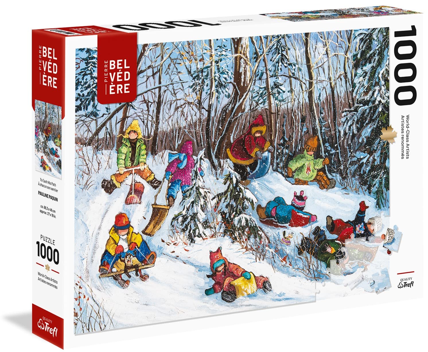 Pierre Belvédère • 1000-Piece Puzzle • P. Paquin: to Each His Path • 68 x 48 cm • World-Class Artists Collection • Jigsaw Family Puzzle Table Game • 670404