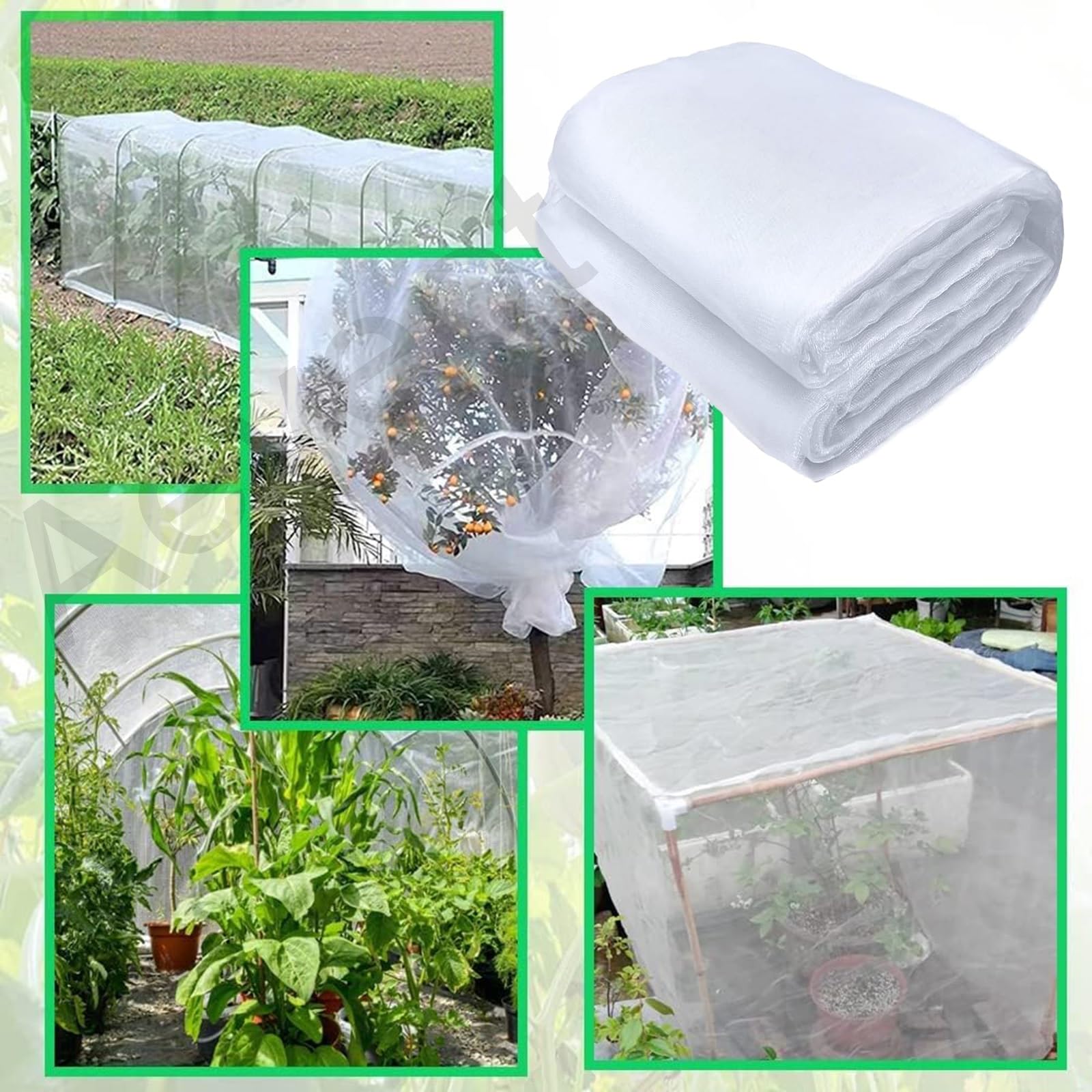 Generisch Red de insectos anti pájaros y rayos UV 3 x 30 m para huerto, protección para fresas, hortalizas y plantas frutales