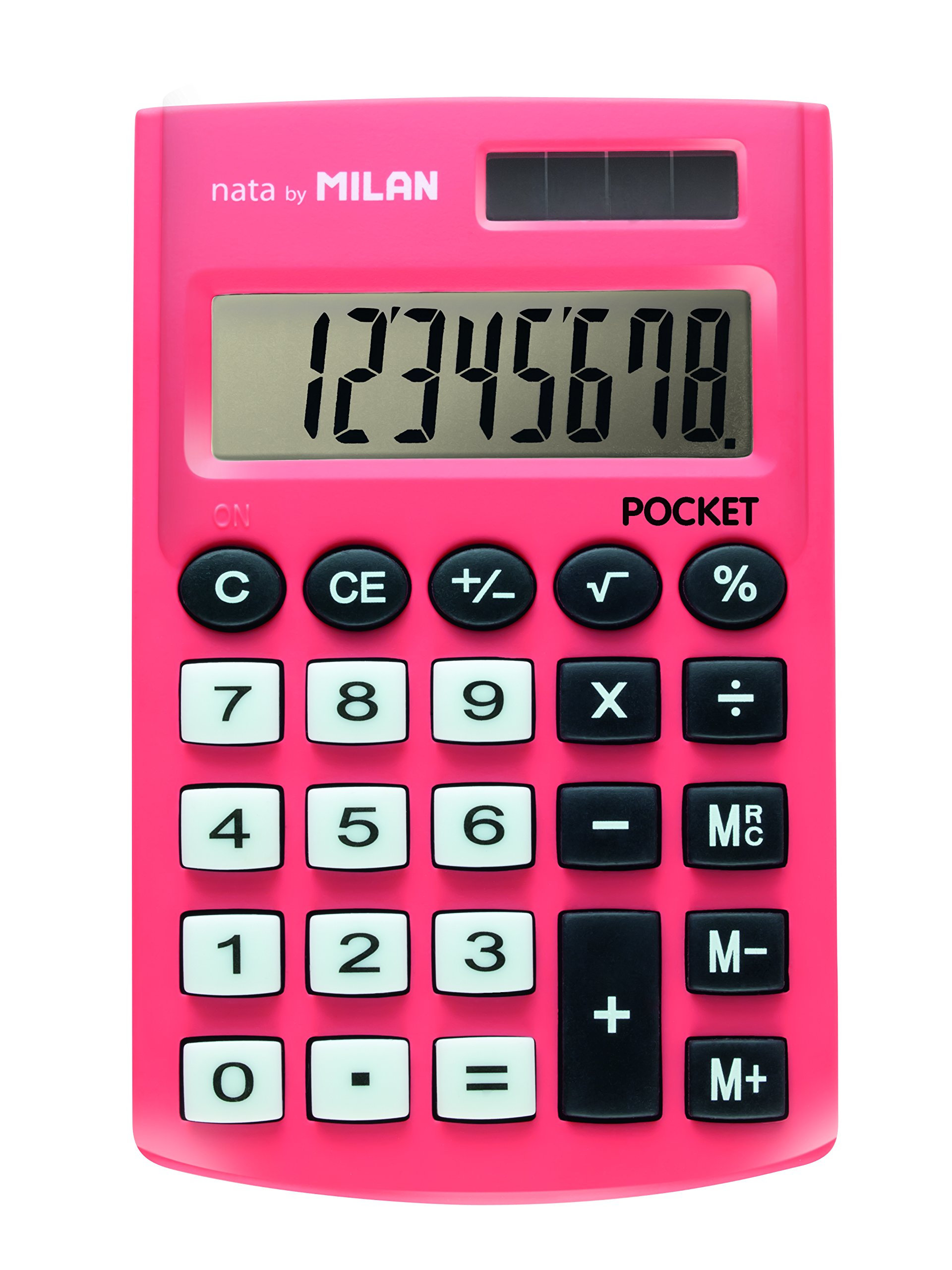 Milan 159912 - Pack de 12 calculadoras, 8 dígitos, multicolor