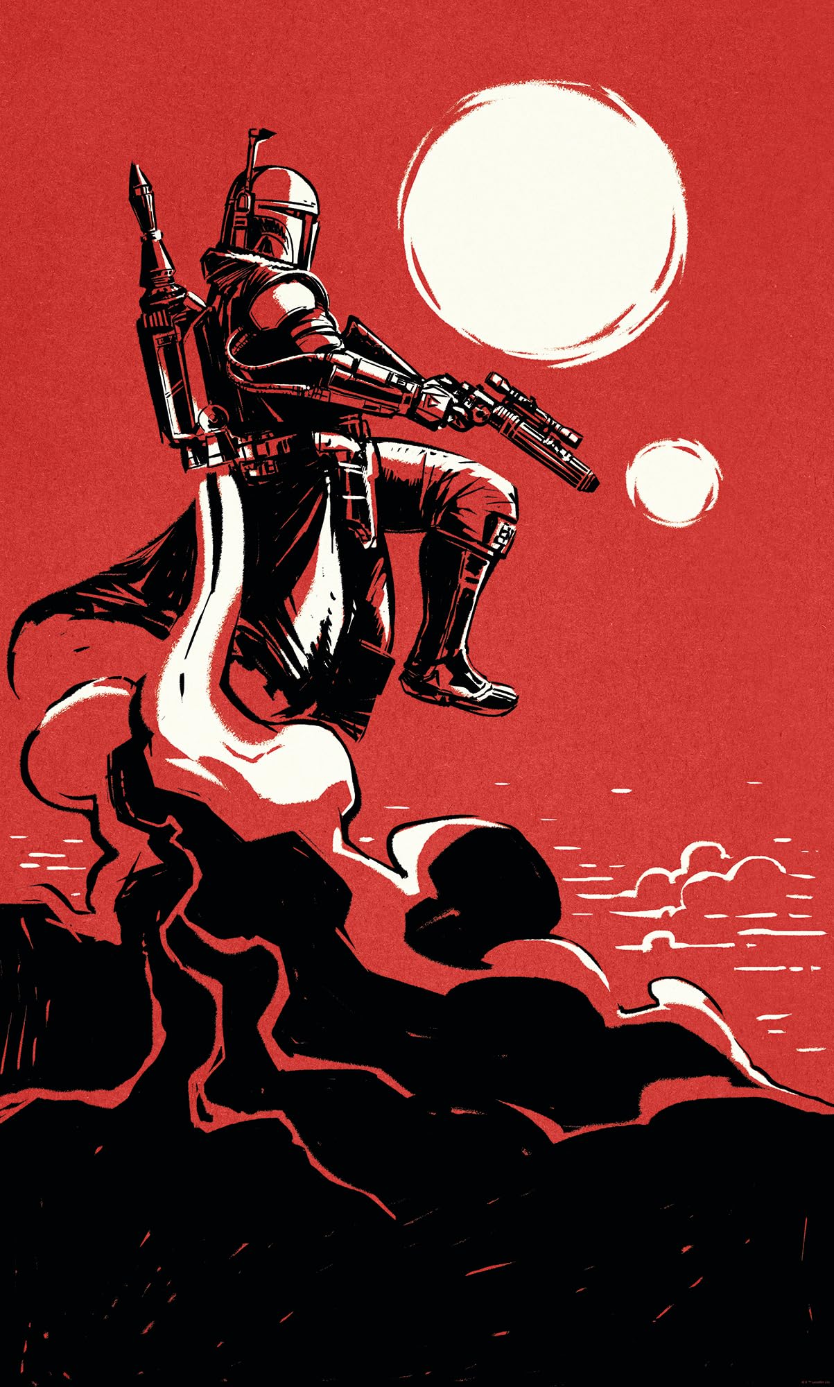 Komar Non-Woven Photo Wallpaper Star Wars Boba Fett The Bounty Hunter Size 150 x 250 cm Children's Wallpaper - Image 2