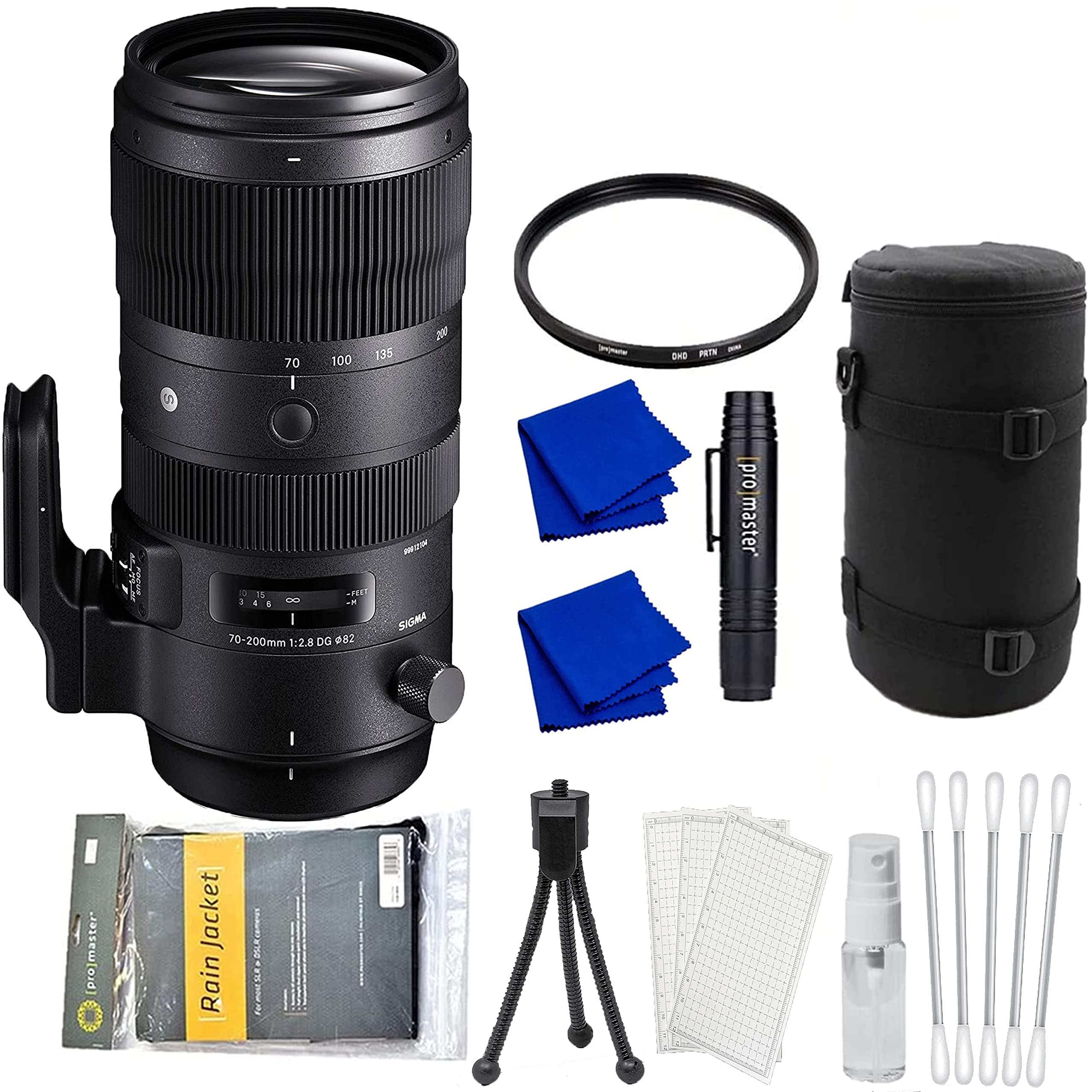 Sigma 70-200mm F2.8 Sports DG OS HSM for Canon with Advanced Accessory & Travel Bundle | with 3-Year