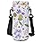 AUPET Water Bottle Sling Bag Carrier Crossbody Sleeve,Insulated Neoprene Bottle Case Holder Pouch Cover 500ML/17oz with Shoulder Strap for Walking Women Men (Pressed Flower Art)