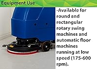 Vista 6 de Almohadilla para pulir el piso, para uso de la máquina, paquete de 5, 13 pulgadas, Blanco, 5