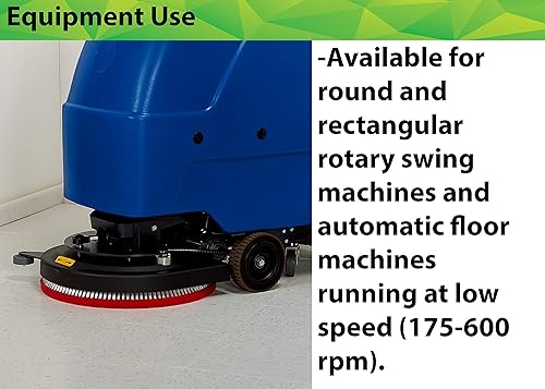 Miniatura 6 de Almohadilla para pulir el piso, para uso de la máquina, paquete de 5, 13 pulgadas, Blanco, 5