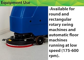3M Buffer Floor Pad 5100, Red, 12, Removes Soil, Scratches, Scuff Marks, and Black Shoe Heel Marks
