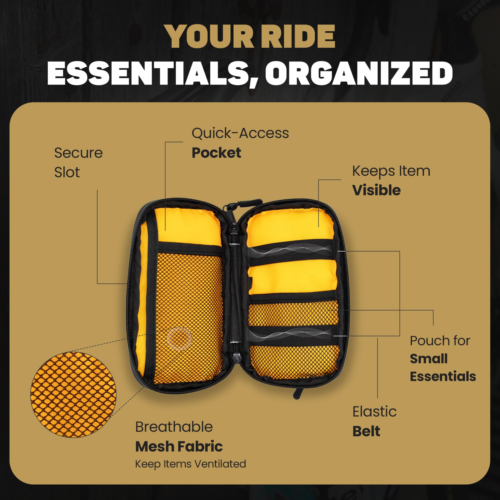 Lumiere & Co. Cartera Impermeable para Ciclismo | Bolsa de Ciclismo para Jersey y Teléfono | Equitación para Ciclistas Profesionales