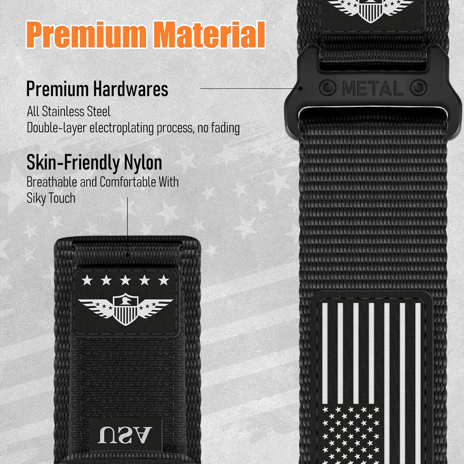 20mm Band Compatible with Samsung Galaxy Watch 7 6 5 4 FE Band 44mm 40mm/Watch 6 4 Classic 47mm 43mm 42mm 46mm/5 Pro 45mm/3 41mm/Active 2 Men,Fabric Nylon Strap for Garmin Vivoactive 5 3/Venu,S - Image 6