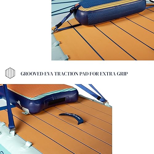 Vista 23 de ISLE Paquete de tabla de kayak y remo 2 en 1 – Tabla de remo de pie y kayak, incluye asiento, remo, bomba, bolsa, 11.6 x 35.5 x 6 pulgadas - máx.