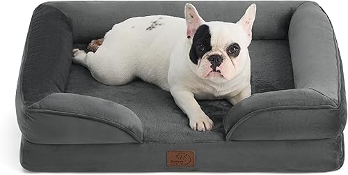 Vista 34 de Bedsure - Cama ortopédica mediana para perros, sofá cama impermeable para perros medianos, espuma de soporte con funda extraíble y lavable, forro