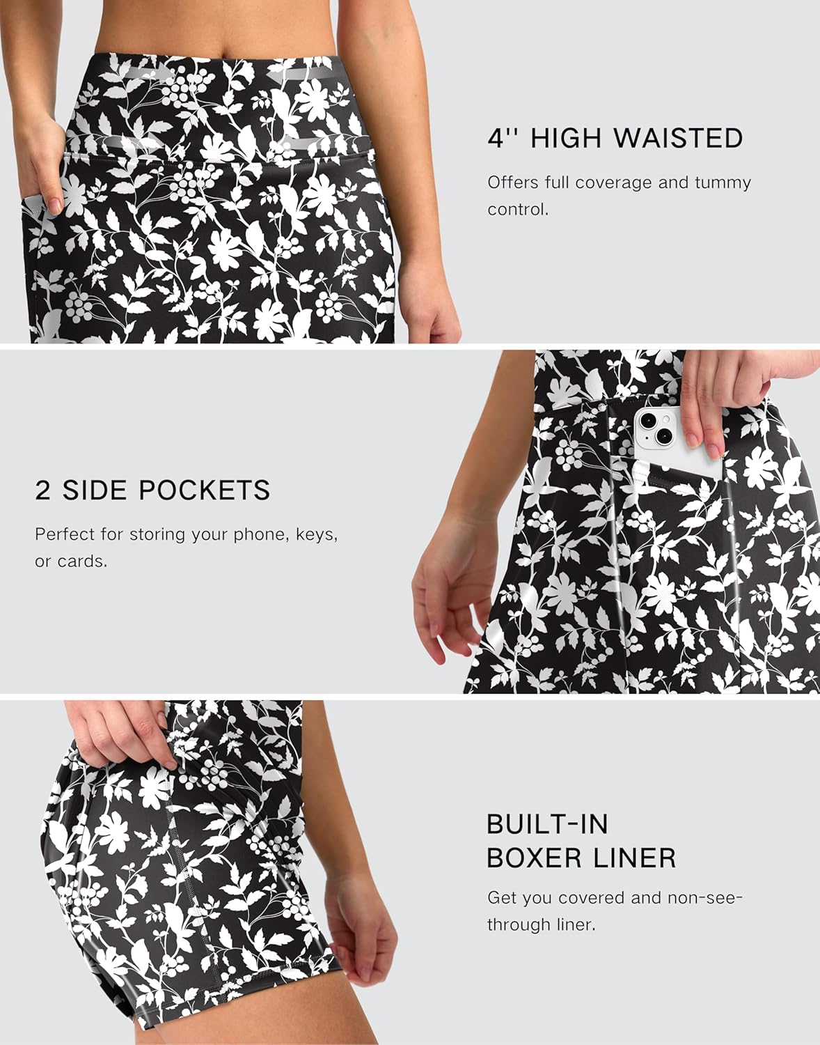 G Gradual Women's 16" Swim Skirt with Pockets High Waisted Tummy Control Modest Swimsuit Bathing Suit Bottoms for Women - Image 6