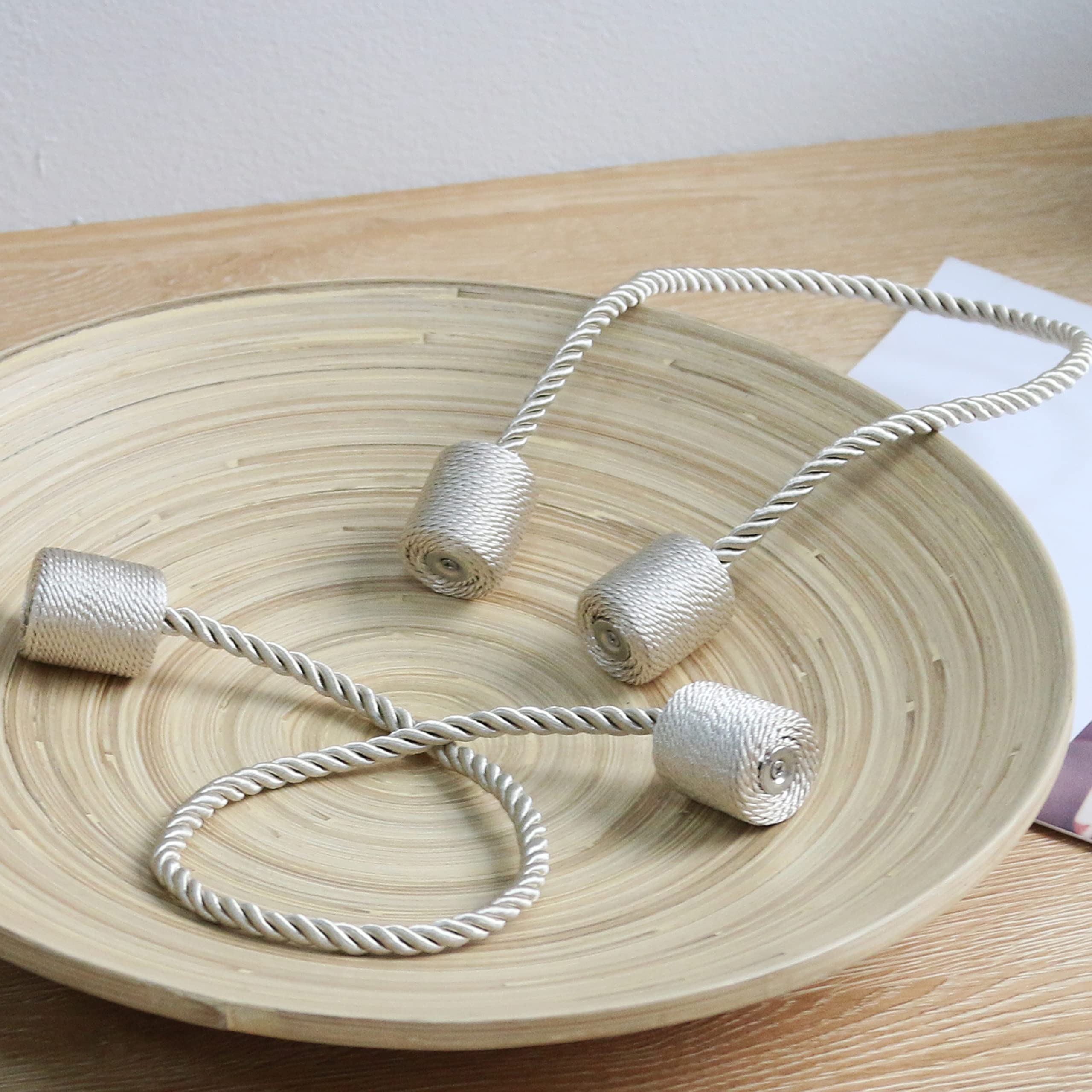 2 Pack magnetischen Vorhang Krawattenhalter Vorhang Krawattenhalter Vorhang Krawatten mit dickeren Twist Rope & Starke Magnet Krawatte zurück für Vorhänge