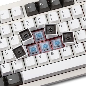 KEEBMONKEY WOBKEY Crush 80 Beta CNC Aluminum Quick-Disassembly Ball-Catch Mount Triple-Mode Connectivity Gaming Mechanical Keyboard with HMX Frost Jade Switch and BSUN Arctic Switch (Pro White)