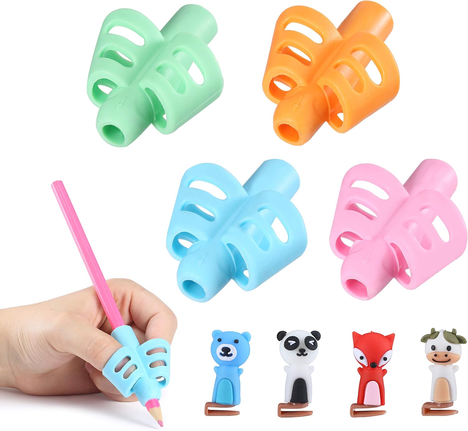 Mr. Pen Pencil Grips for Kids Handwriting, 4 Pack, Pencil Grips