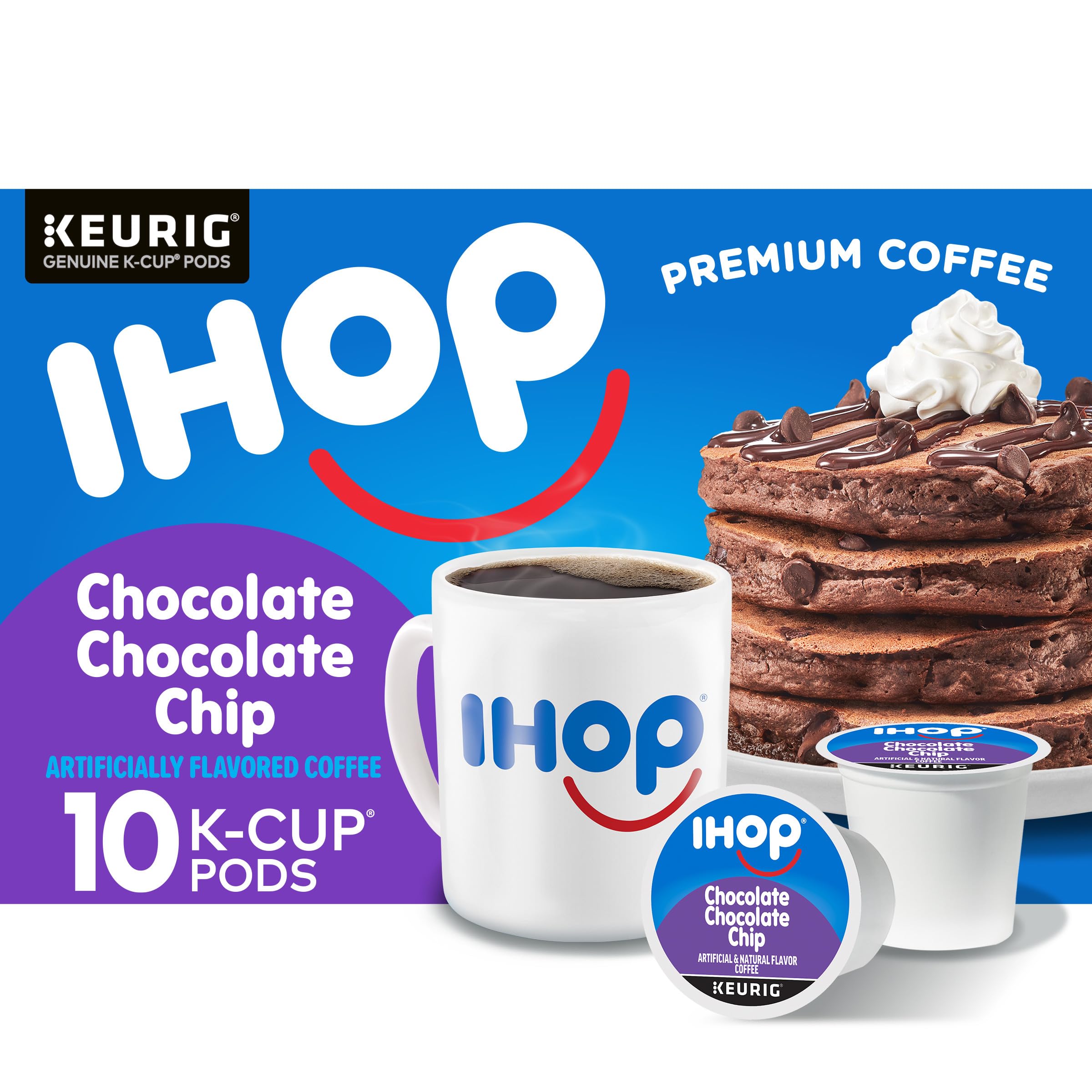 Chocolate Chocolate Chip Flavored Keurig K-Cup Coffee Pods, 10 ct Box