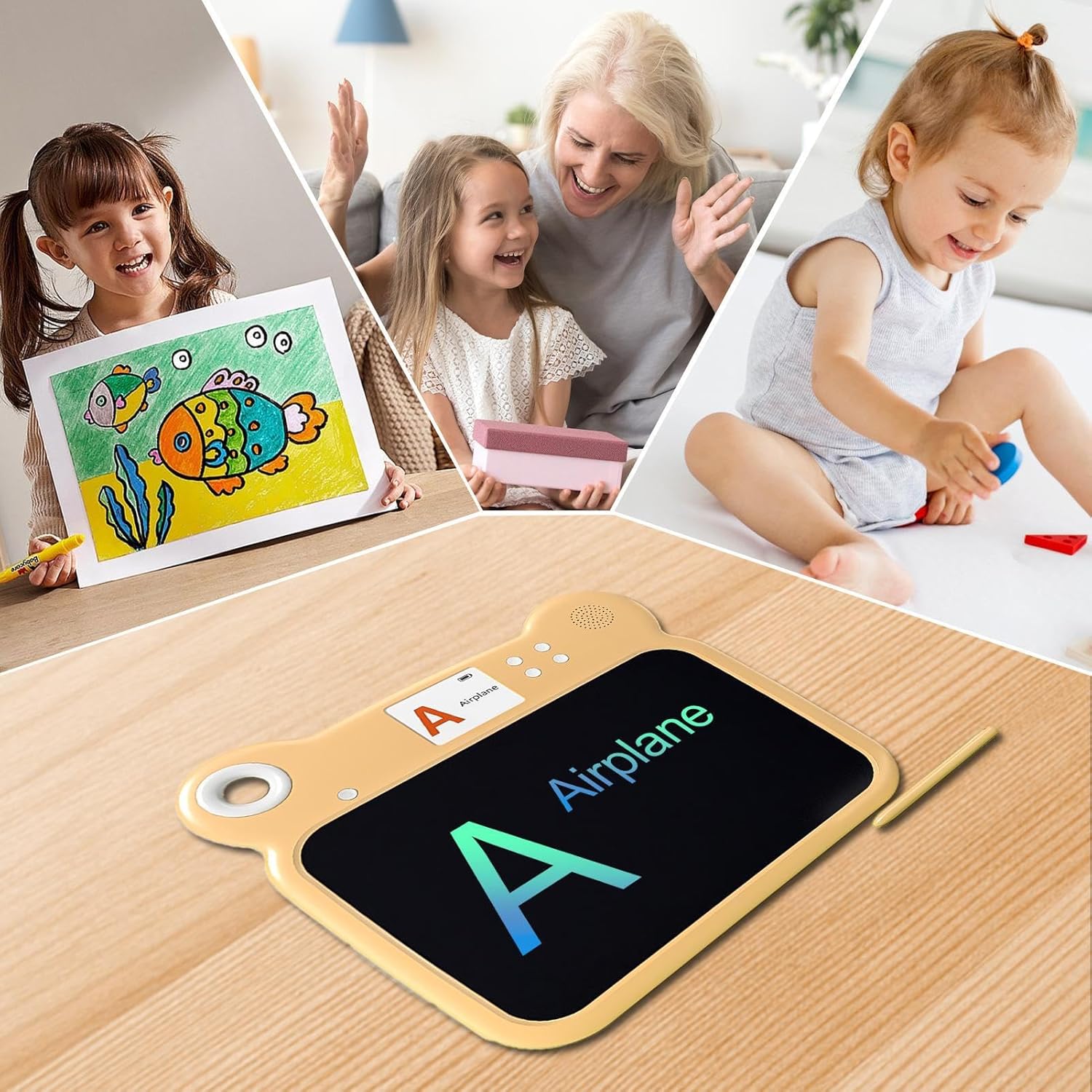 Genérico LCD Writing Tablet for Kids | Educational Toy 20 CM for Children +3 Years | Electronic Drawing Board | Classroom Learning Travel School Airplane Travel by