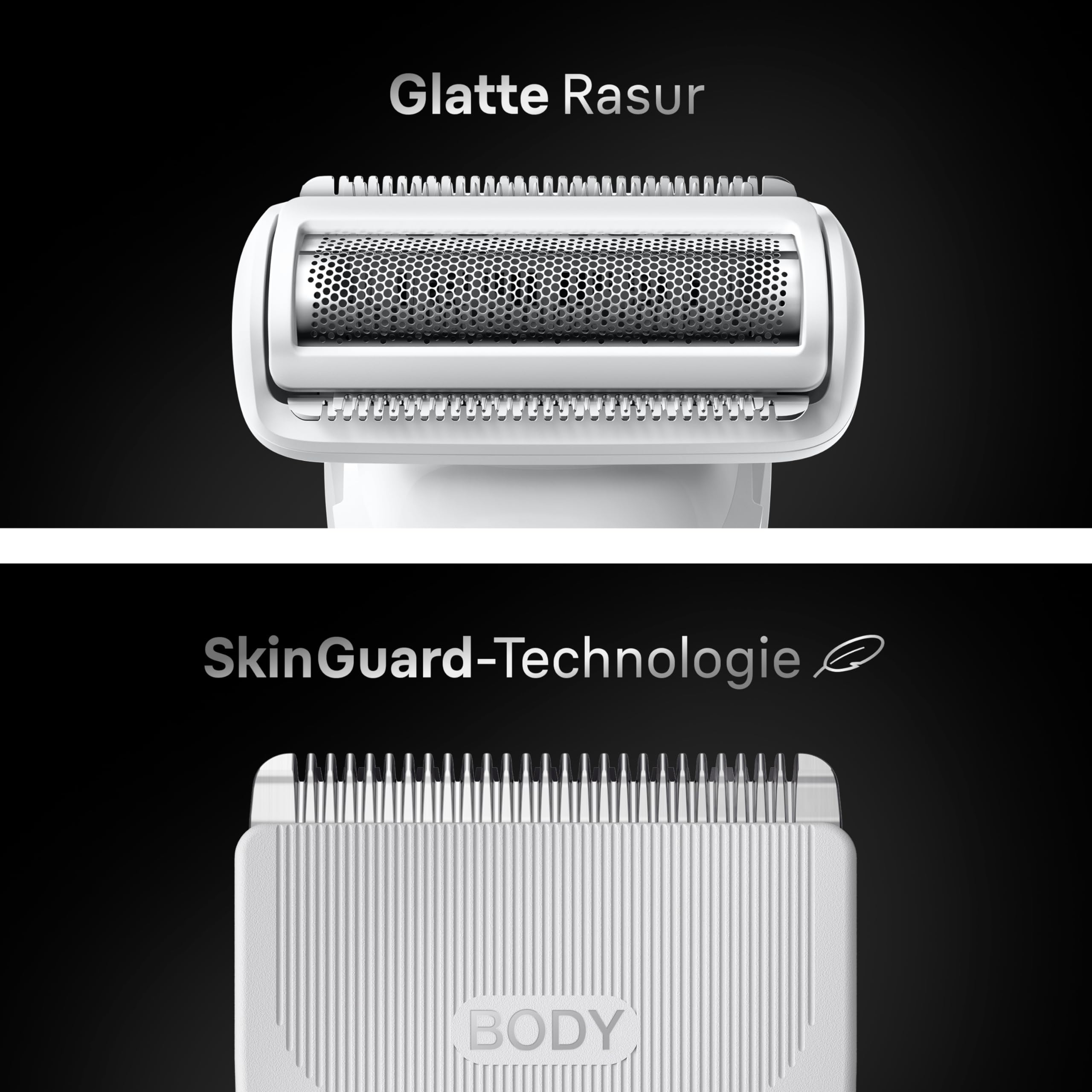 Braun Bodygroomer Series 7, Kabelloser Körperrasierer Herren, BG7555, Grau - Trimmer für Intimbereich und Körper, Körperhaartrimmer mit 100 Min. Akku, Wasserdicht, Inkl. 8 Zubehörteile Und Etui