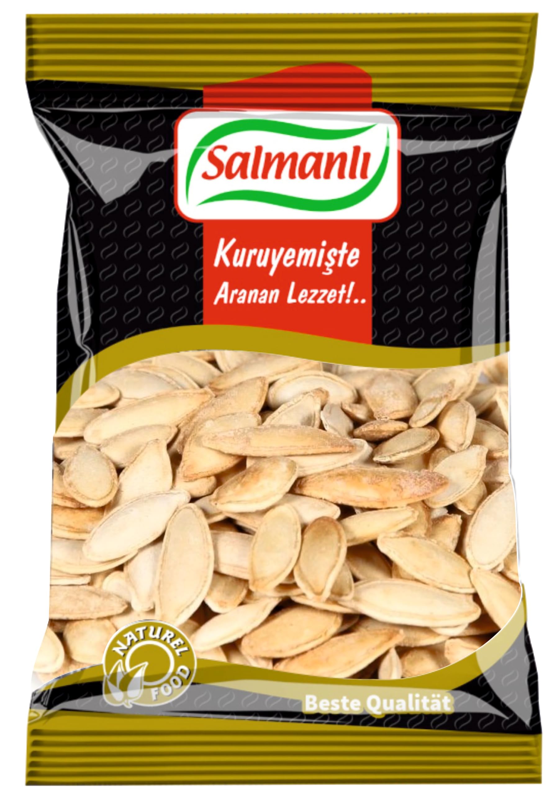 SALMANLI 12x 150g Kürbiskerne geröstet & gesalzen, Idealer Snack für Partys, Filmabende oder als Urlaubsbegleiter