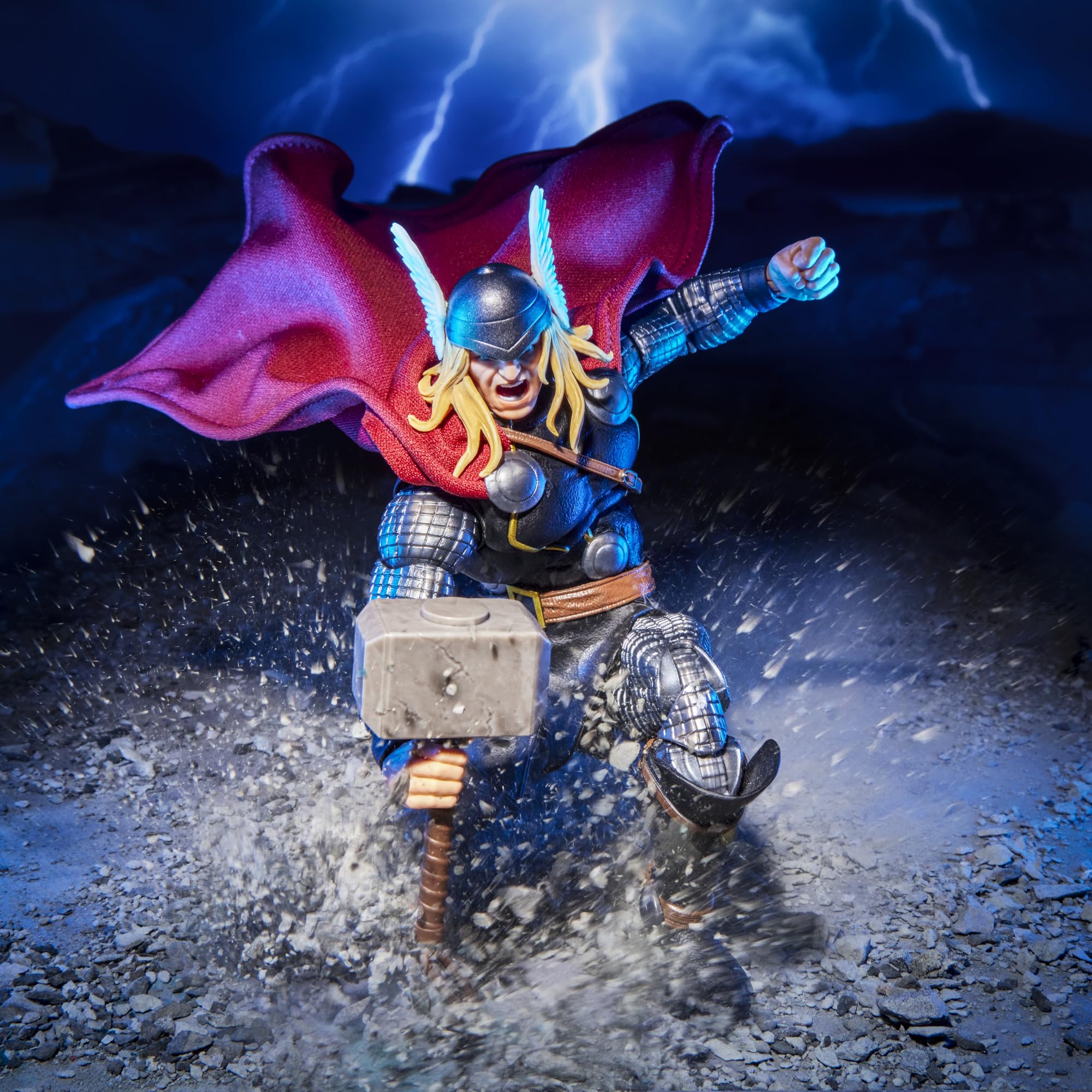 Marvel Legends Maximum Series Thor, Deluxe Action-Figur (15 cm) zum Sammeln zu den Thor Comics; beweglich für Starke Posen; Accessoires für einen Gott des Donners