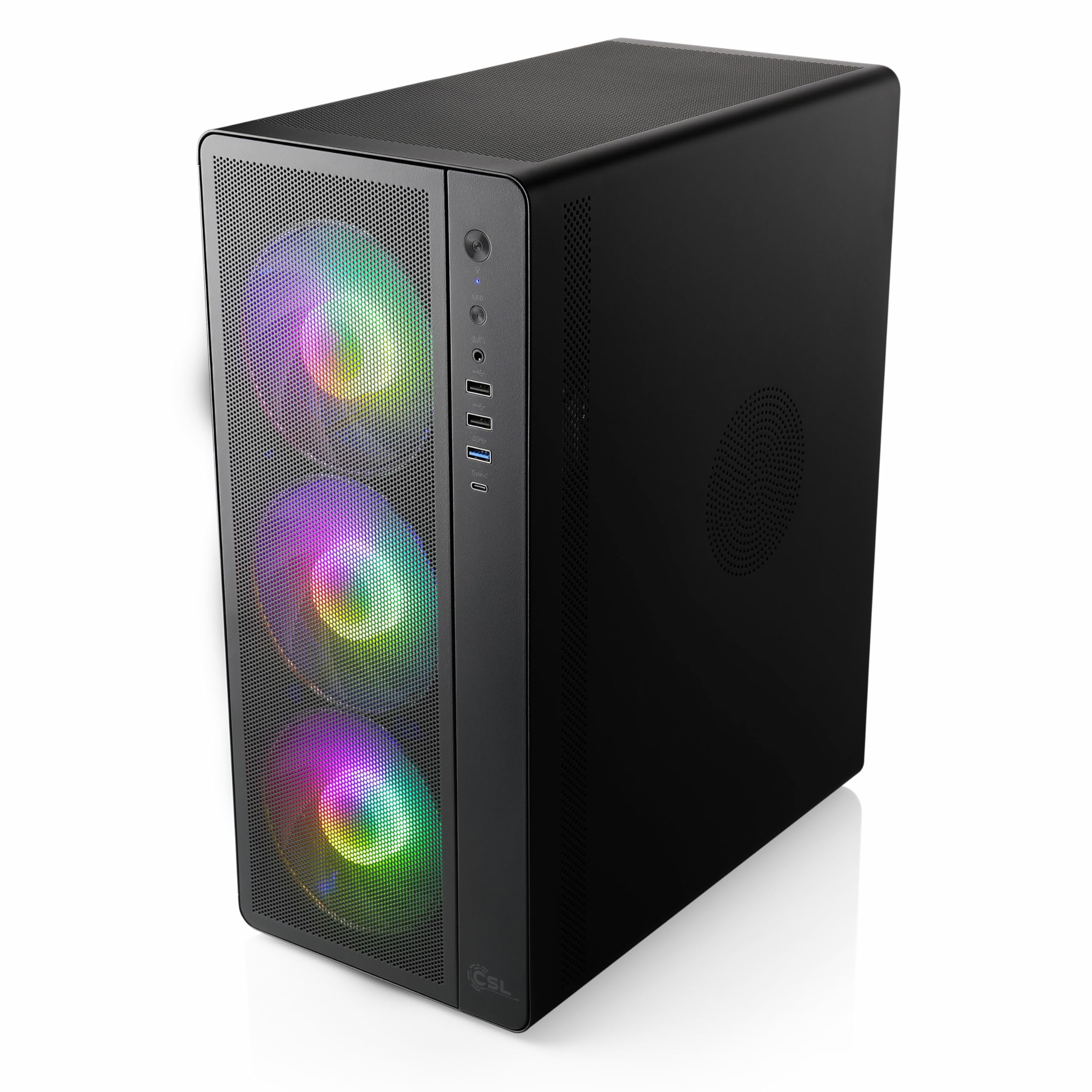 Gaming PC mit Windows 11 Pro | AMD Ryzen 7 5700X 8X 3.4 GHz | RTX 5060 | 1000 GB M.2 NVMe | 32 GB DDR4 RAM | Computer für Zocker, Gamer Desktop Rechner zum Spielen | A16003