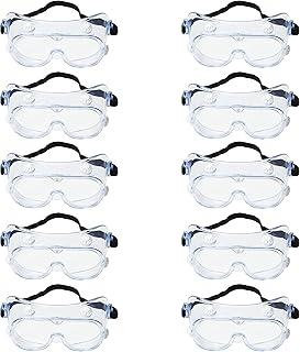 3M Splash Safety Goggles Anti-Fog, Pack of 10, Clear Anti Fog Lens, 40661-00000-10