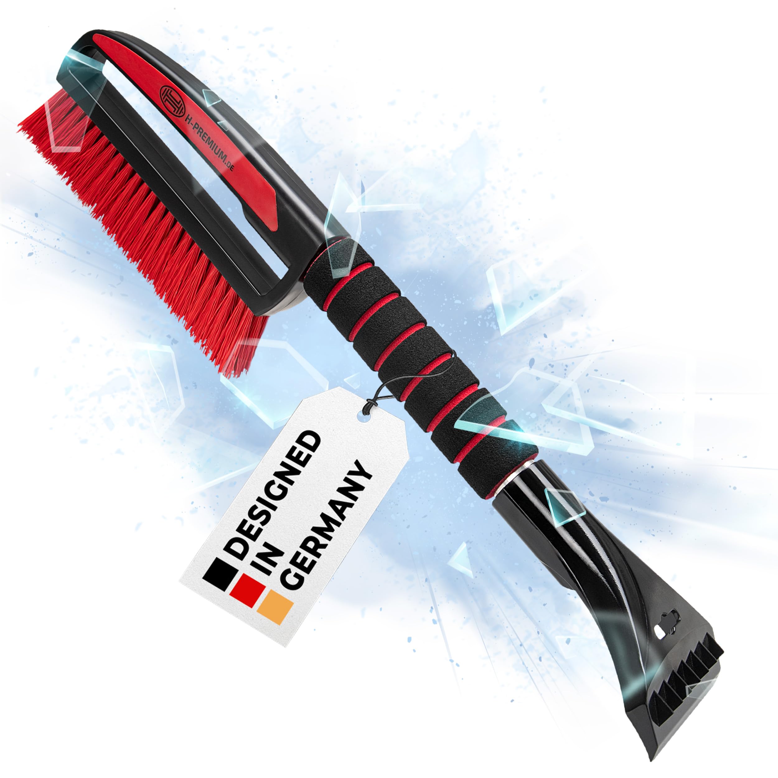 HEYNER 995100 Scopa per neve nero Rosso