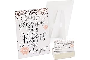 Sparkle and Bash Guess How Many Kisses Bridal Shower Game for 60...